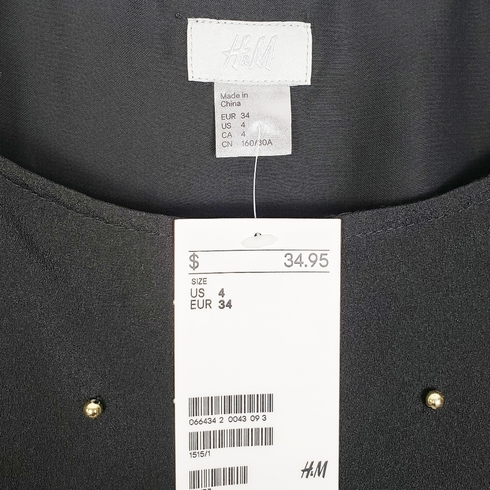 H&M gold beaded short sleeve mini dress - Picture 5 of 6